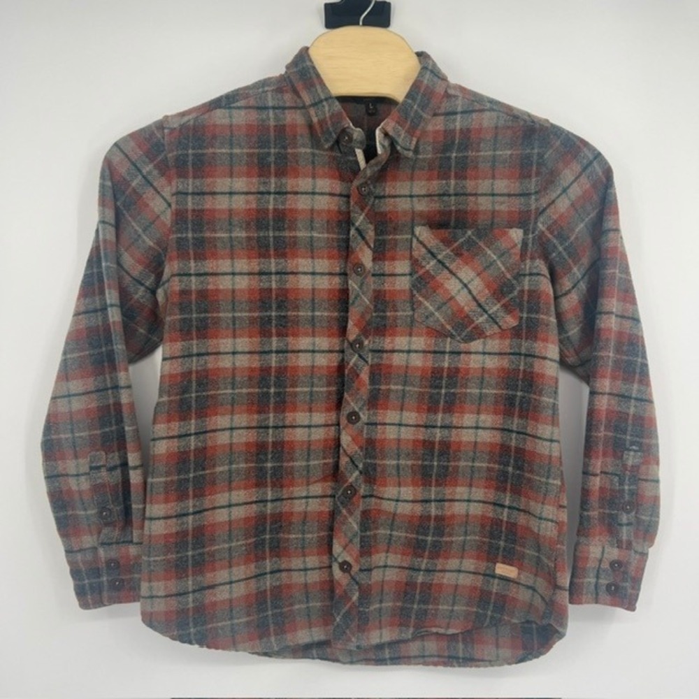 Outpost Makers Plaid Flannel Button Up‎ Long Sleeve Shirt Size Large